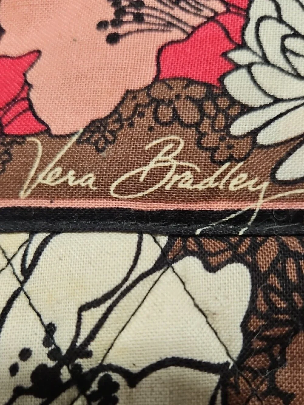 Vera Bradley Hanging Travel Organizer Bag in Retired Mocha Rouge - Picture 2 of 6
